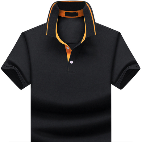 Polo-T-Shirt, Sommer, kurzärmelig, für Herren, einfarbig, Baumwolle, Polo-T-Shirt