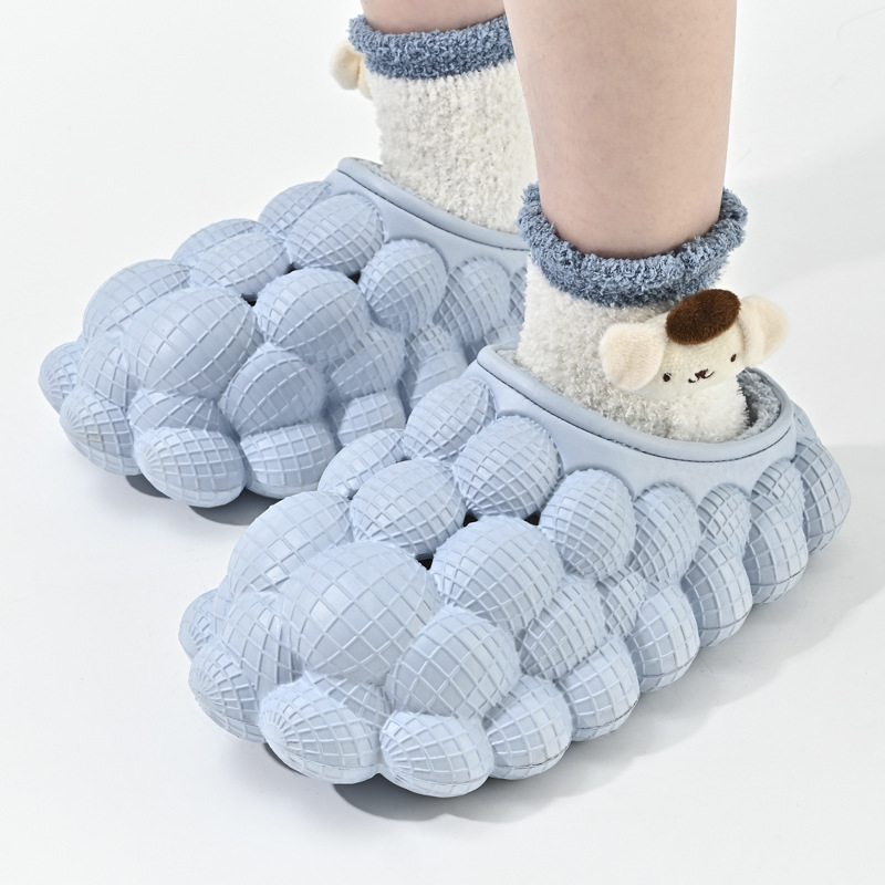 Damen-Schlafzimmer-Hausschuhe, Damen-Hausschuhe, hochwertige Blasen-Slipper mit Anhängern