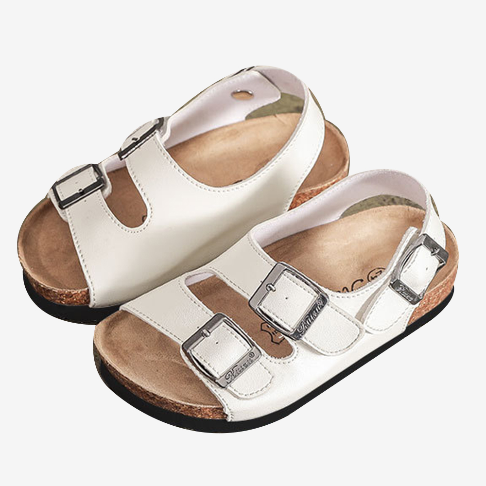 Kinder-Hausschuhe, weiches Fußbett, Unisex-Kinder-Kork-Sandalen