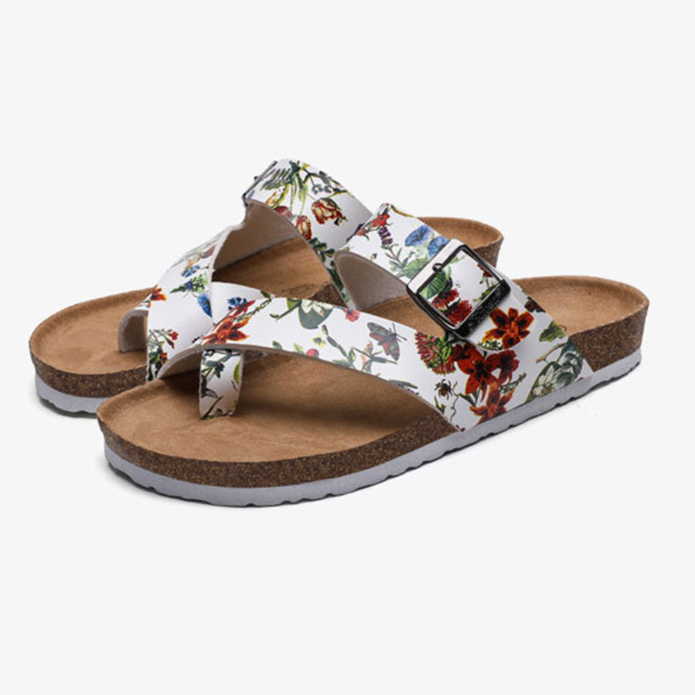 Sommermode Sexy Damen Flache Freizeitsandalen Hausschuhe Korksohle Sandalen Damen