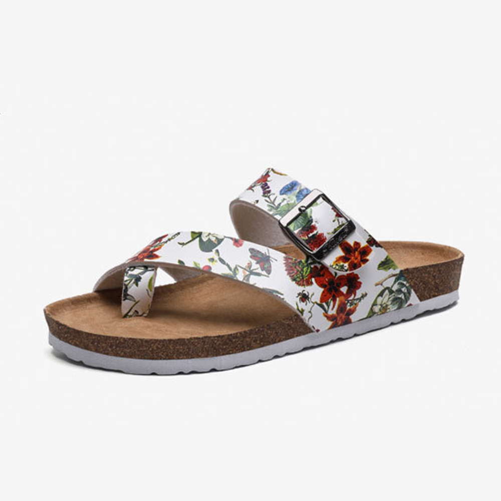 Sommermode Sexy Damen Flache Freizeitsandalen Hausschuhe Korksohle Sandalen Damen