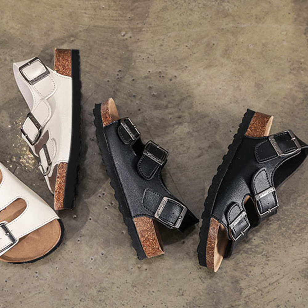 Kinder-Hausschuhe, weiches Fußbett, Unisex-Kinder-Kork-Sandalen